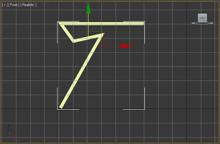Línea con volumen rectangular en 3ds max