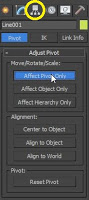 Pestaña "hierarchy" en 3ds max
